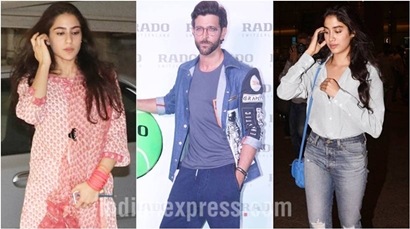 Sara Ali Khan shoots for Kedarnath, Jhanvi Kapoor spotted at airport and Hrithik Roshan steals hearts at an event