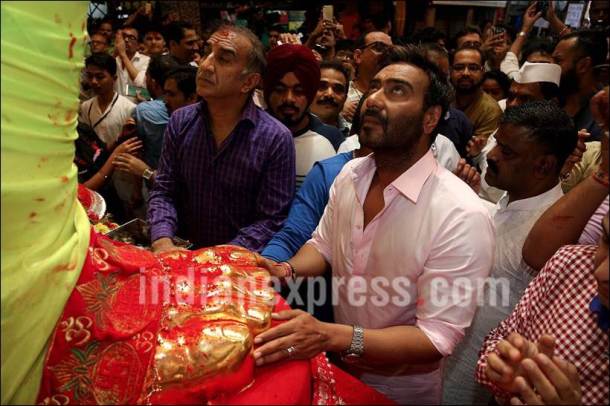 ajay devgn, ajay devgn ganesh chaturthi, ganesh chaturthi celebrations images