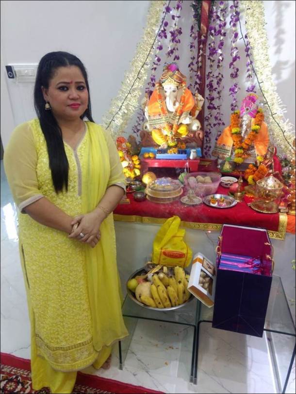 bharti singh, bharti ganesh chaturthi celebrations, ganesh chaturthi images, bharti singh images