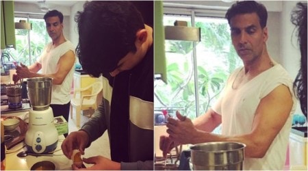 Akshay Kumar gives perfect husband goals yet again, turns chef with Aarav. See photo
