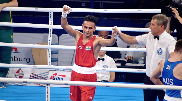 Amit Phangal, 19th World Championships, Carlos Quipo, sports news, boxing, Indian Express