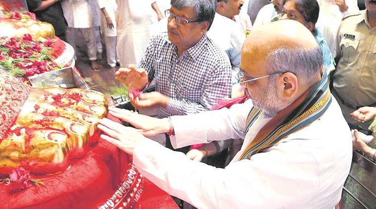 amit shah, ganesh puja, ganesh chaturthi, indian express