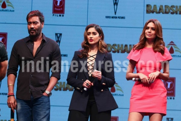 baadshaho trailer launch, baadshaho star cast, ajay devgn, ileana dcruz, esha gupta, emraan hashmi, 
