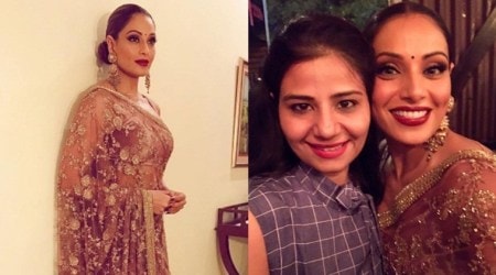 Bipasha Basu's Sabyasachi sari is incredibly gorgeous but the velvet blouse is a dampener