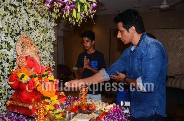 sonu sood, sonu sood ganesh chaturthi, sonu sood images