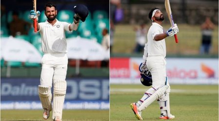 Cheteshwar Pujara 128*, Ajinkya Rahane 103*; India 344/3 on Day 1 against Sri Lanka