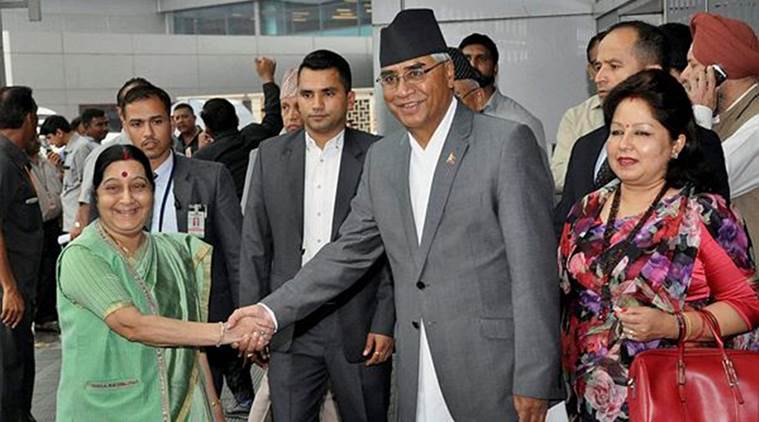 Nepal PM Deuba arrives on India visit