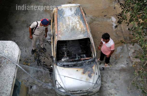 gurmeet ram rahim singh conviction, gurmeet ram rahim singh, panchkula violence, dera followers violence, dera supporters violence, violent clashes, panchkula, punjab, haryana, sirsa, photos,panchkula violence photos, indian express news