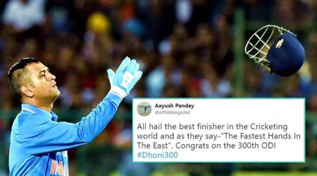 MS Dhoni plays 300th ODI; Twitterati cheer for the ‘fastest hands’ and ‘best finisher’