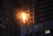 dubai fire, torch tower, dubai tower fire, uae, residential tower blaze, marina torch tower, marina district, indian express