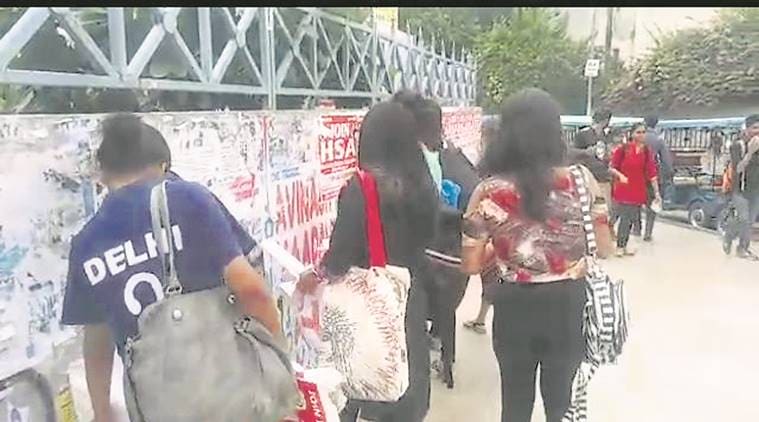 DUSU polls, no poster campaigm, delhi university, delhi university student union, miranda house, indian express news, india news, education