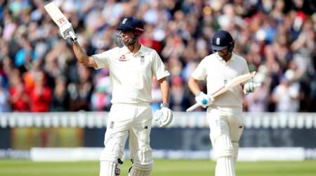Alastair Cook hits double before West Indies resistance, rain in Day-Night Test