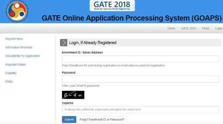 gate 2018, gate 2018 notification, gate 2018 application
