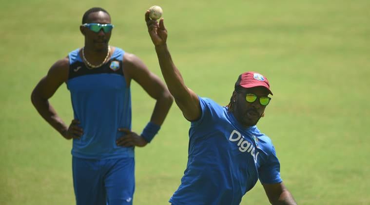 Chris Gayle, Ahsley Nurse, West Indies vs England, WI vs ENG, Cricket news, Indian Expres