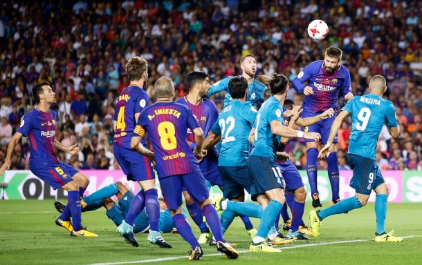 Barcelona vs Real Madrid, Spanish Super Cup 1st leg, Cristiano Ronaldo, El Clasico, Lionel Messi, sports gallery, football, Indian Express