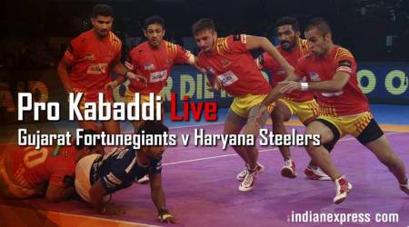 Pro Kabaddi 2017 Live Score, Gujarat Fortunegiants vs Haryana Steelers: Gujarat 13 - 22 Haryana in Nagpur