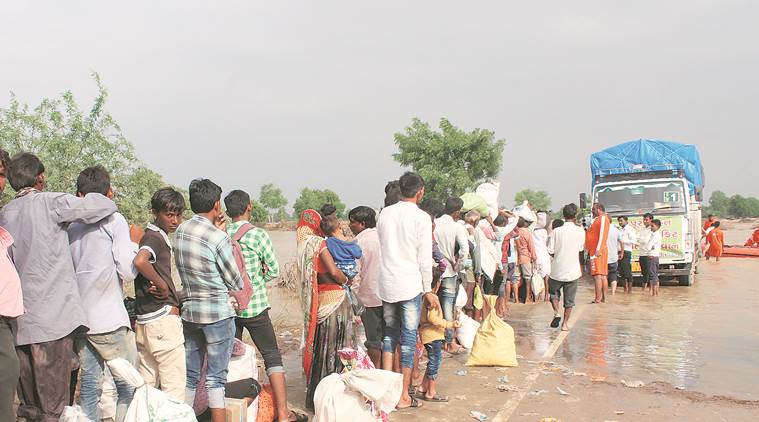 gujarat floods news, banaskantha news, india news, indian express news