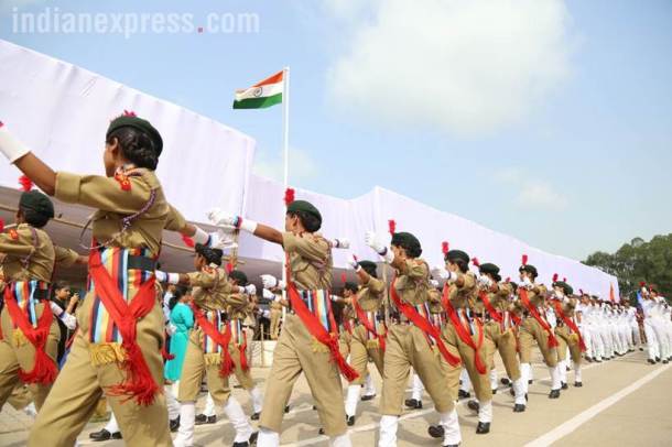 independence day 2017. 15th august, ncc cadets, chandigarh, sector 17 parade ground, independence day pics, independence day dress rehearsals, indian express