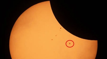 In an EPIC PHOTOBOMB, International Space Station passes by total solar eclipse