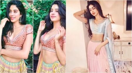Jhanvi Kapoor, Khushi Kapoor rock out traditional lehengas during Ganesh Chaturthi