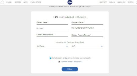 Reliance JioPhone with 4G VoLTE: Here’s how individuals, businesses can register for this