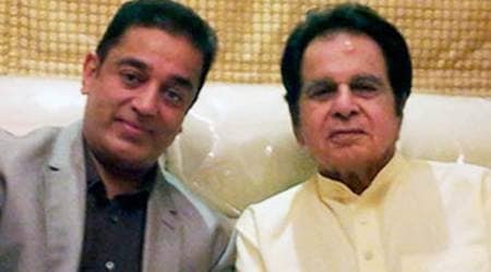 Kamal Haasan welcomes Dilip Kumar back home