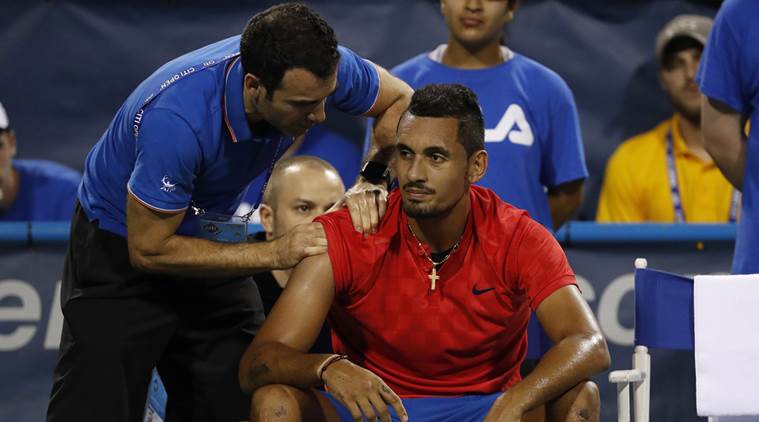 nick kyrgios, kyrgios, citi open, washington dc, Gael Monfils, tennis, sports news, indian express