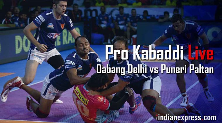 kabaddi live score, Pro Kabaddi live 2017, PKL season 5, dabang delhi, puneri palta, puneri paltan vs dabang delhi live, kabaddi live streaming, sports news, indian express