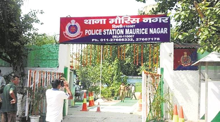 students protest, Kirori mal college, hostel warden, maurice nagar police station, students protest permission, delhi university 