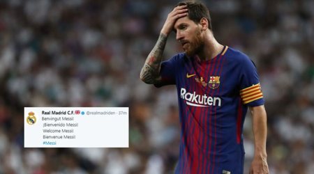 Real Madrid welcomes Lionel Messi after online account gets hacked