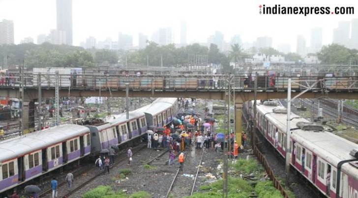 mumbai locals, mumbai, train derailment, mumbai local derailment, mumbai news, indian express news