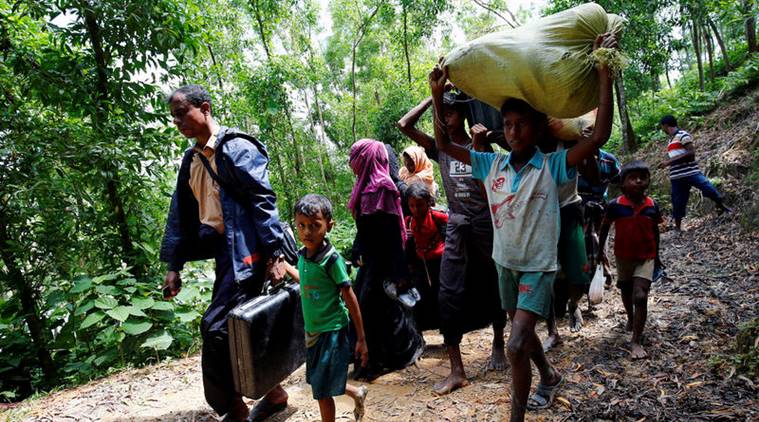 Myanmar violence, Rohingya flee Myanmar border area, Rohingya in Myanmar, Muslims in Myanmar, International news, World news,