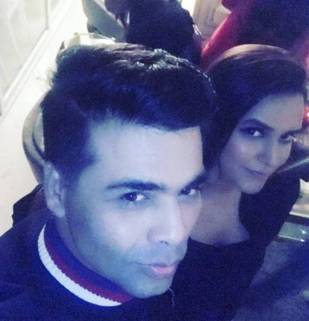 neha dhupia birthday, karan johar, neha dhupia karan johar, neha dhupia party, varun dhawan, malaika khan, amrita arora, manish malhotra, nikhil chinappa, ranvijay singha, sophie choudhary