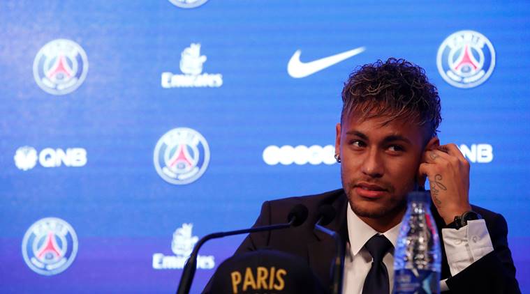 neymar, neymar psg, neymar transfer, neymar press conference, neymar jersey, neymar shirt, PSG, PSG FFP, football news, sports news, indian express