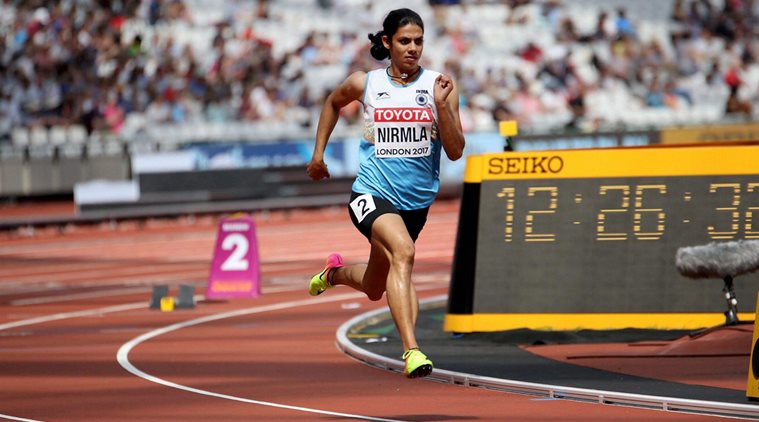 Nirmala Sheoran, World Championships, London stadium, Salwa Eid Naser, Allyson Felix, sports news, athletics news, indian express