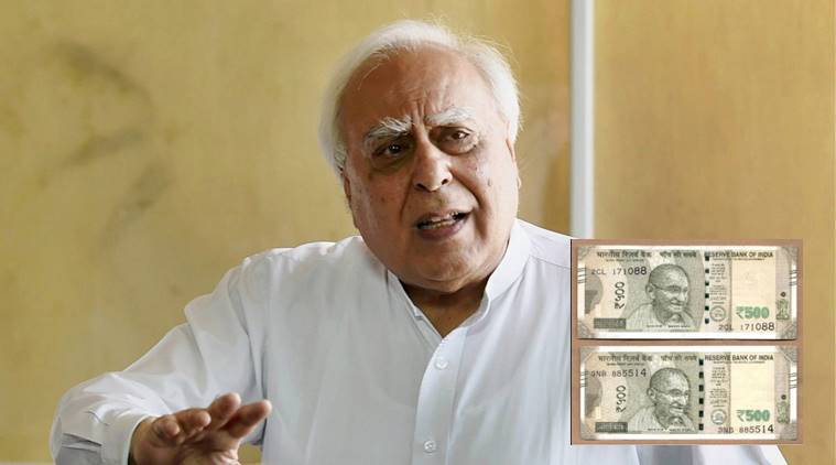 Congress, Kapil Sibal, Demonetisation, Note discrepancies