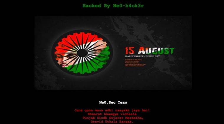 Pak govt website hacked, Indian national anthem, Independence Day greeting posted