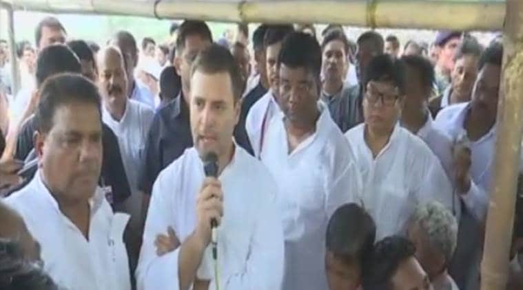 Rahul gandhi, lakhimpur, Rahul gandhi Lakhimpur, Rahul Lakhimpur visit, Assam, Assam floods, Lakhimpur floods,