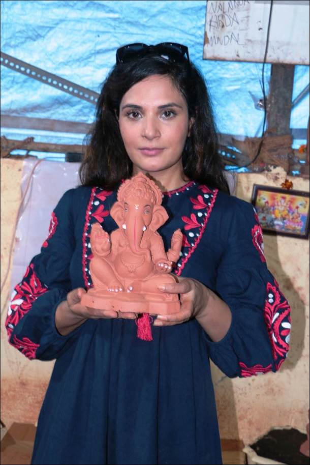richa chadha, richa chadha social cause, richa chadha images, bollywood celebs ganesh chaturthi images