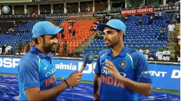 India vs Sri Lanka, Bhuvneshwar Kumar, Rohit Sharma, MS Dhoni, sports news, cricket, Indian Express