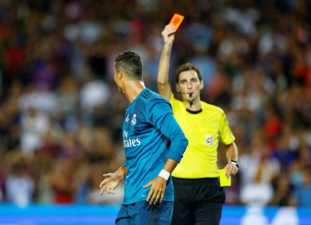 Barcelona vs Real Madrid, Spanish Super Cup 1st leg, Cristiano Ronaldo, El Clasico, Lionel Messi, sports gallery, football, Indian Express
