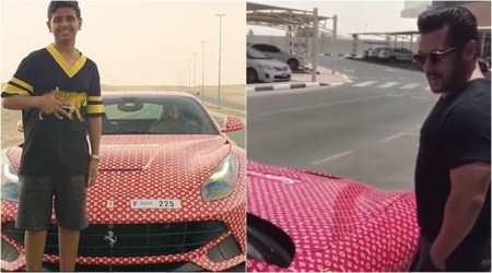 Watch: Salman Khan drools over the customised Ferrari of a super-rich Dubai kid