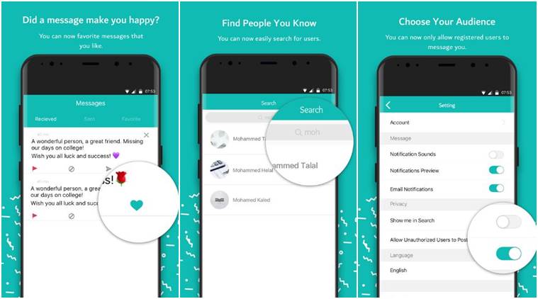 Sarahah harvests your phone contacts for a feature that doesn't exist yet