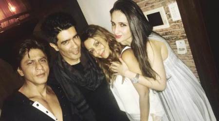 Shah Rukh Khan and wife Gauri Khan had a fun time at Manish Malhotra’s party. See photo