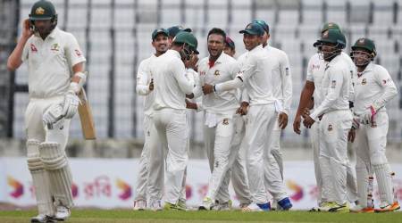 Bangladesh’s wild celebration after beating Australia in first Test, watch video
