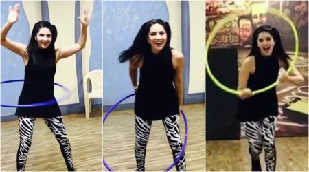 Sunny Leone is having fun with hula hoops at the rehearsals of Bhoomi’s dance number Trippy Trippy, see videos