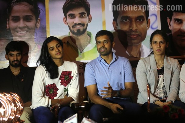 pv sindhu, saina nehwal, kidambi srikanth, p gopichand, world badminton championships, vijay goel, badminton, indian express
