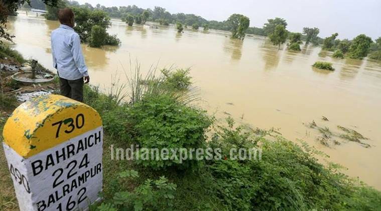 up flood, up flood latest pics, uttar pradesh, up flood images, up flood photos, indian express