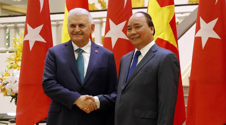 Binali Yildirim, Turkey Vietnam ties, Turkey Vietnam trade, Turkey Vietnam defense ties, Nguyen Xuan Phuc, world news, indian express news