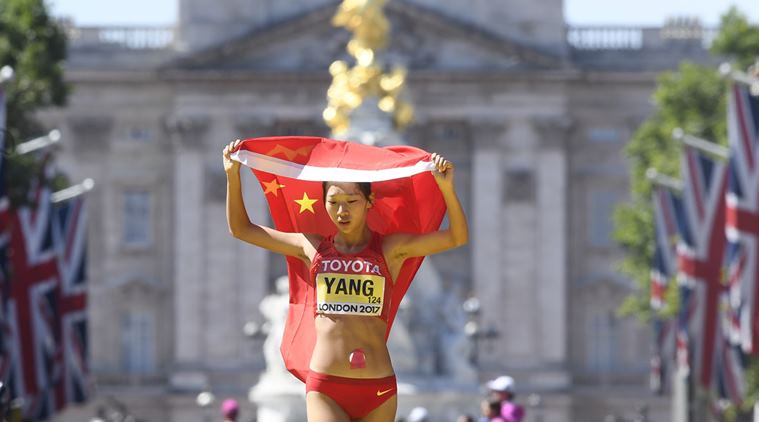 IAAF Worlds, Yang Jiayu Gold medal, Yang Jiayu 20km walk, Sports, Indian Express